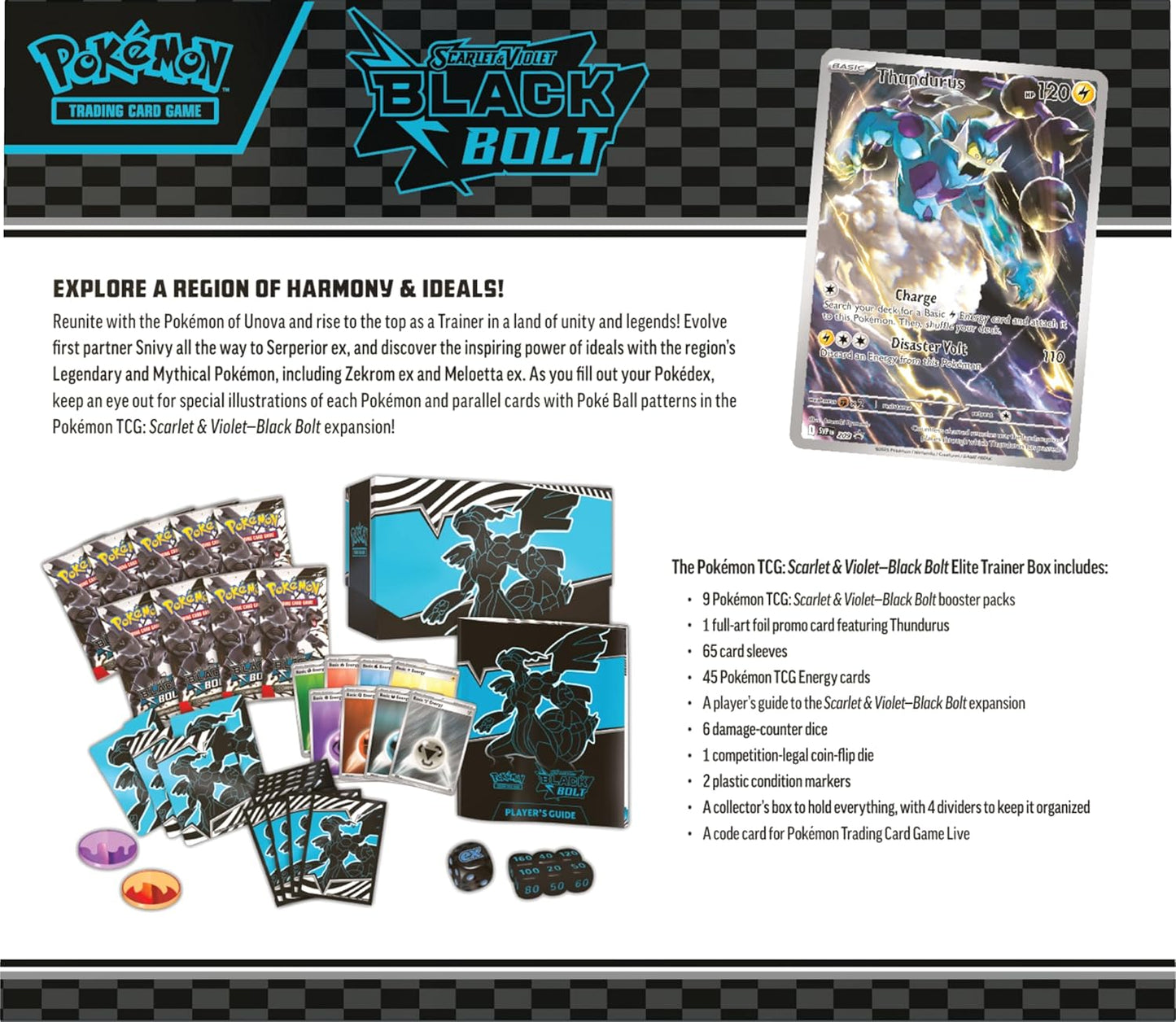 TCG Scarlet & Violet 10.5 Black Bolt Elite Trainer Box